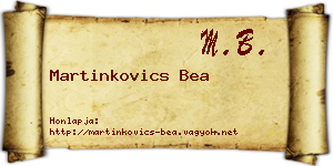 Martinkovics Bea névjegykártya